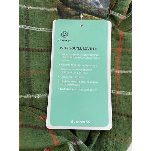 Marmot Small Syrocco SS UPF 25 Button Lightweight Hiking Camp Shirt Green NWT - Picture 8 of 8